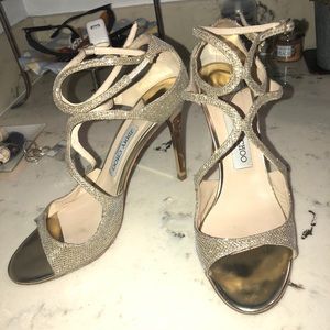 Glitter gold Jimmy Choos size 9.5